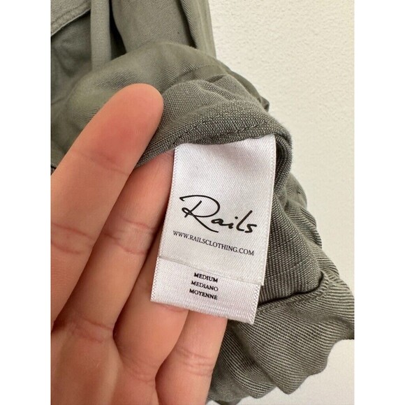 Rails Collins Sage Lightweight Jacket Anorak Full Zip Military Women’s Medium - Picture 8 of 12